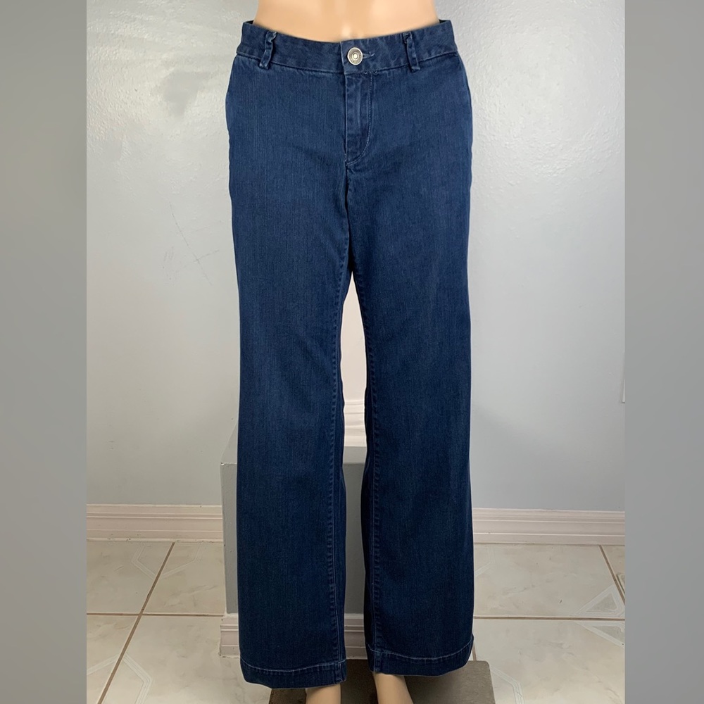 ANN TAYLOR LOFT Size 6 Blue Modern Trouser Jeans